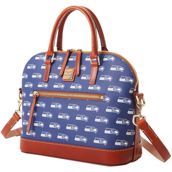 NWT Dooney & Bourke NFL Seahawks Domed Zip Satchel Purse‎ - Picture 1 of 12